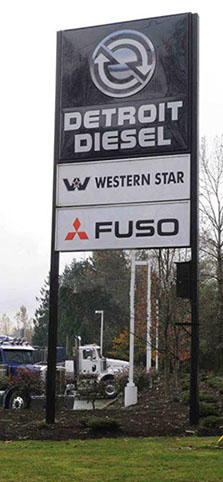 Detroit Diesel, Wester Star and Fuso Logos in Cullen Western Star Trucks Ltd.